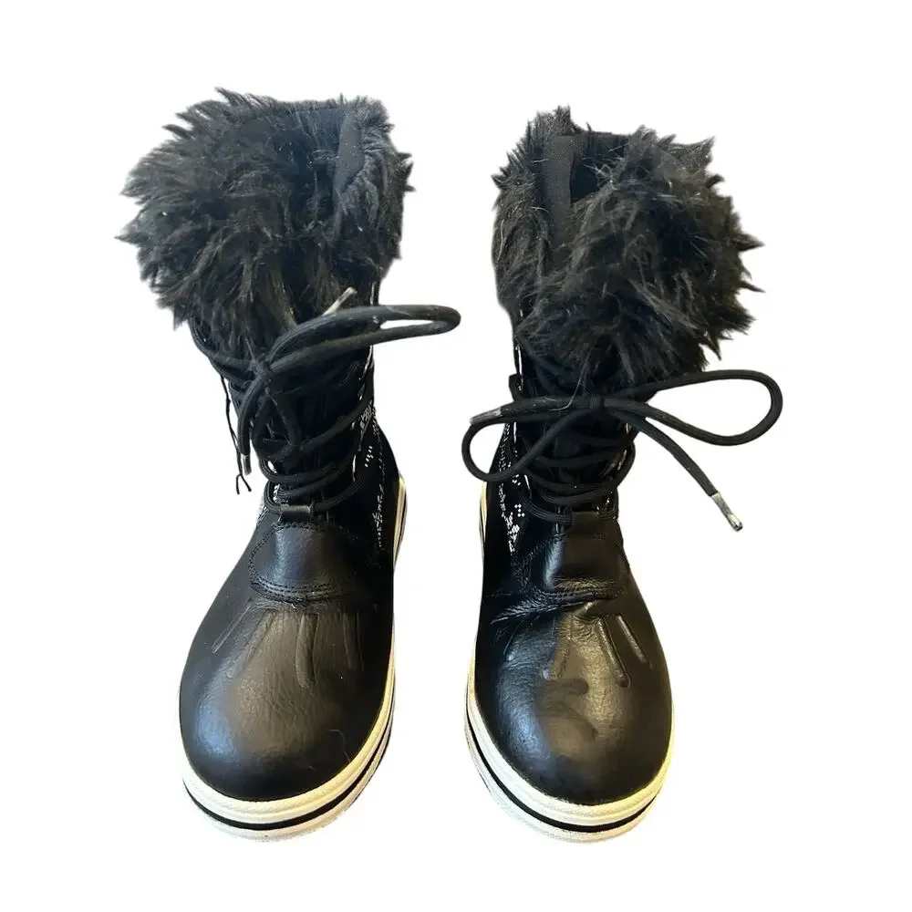 Rugged Outback Black Winter Boots Youth size 4